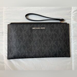 Michael Kors Monogram Grey Wristlet